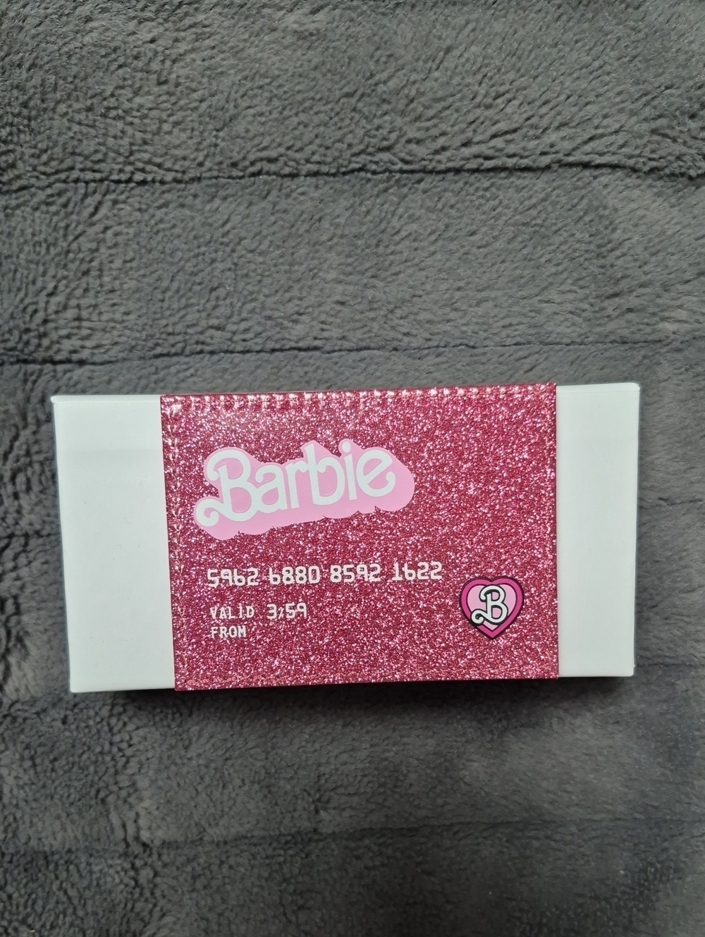 Barbie X Cakeworthy Pink Glitter Card Holder, New With Tags